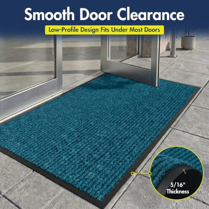 Notrax 109 Industrial Door Mat, 3' x 5' Blue, Made in the USA - color: Slate Blue, size: 3' x 5' (Rectangular)