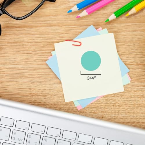 ChromaLabel Aqua Dot Stickers, 3/4 Inch, 1008/Pack - color: Aqua