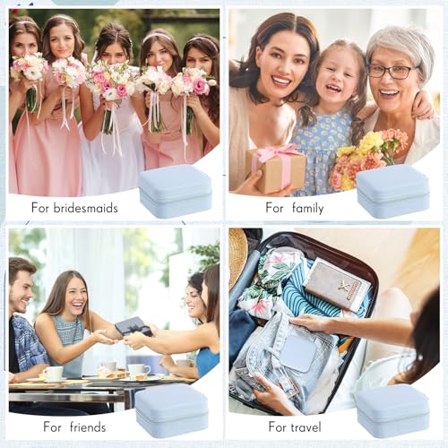 Taiyin 6/12/50 Pcs Travel Jewelry Case Bulk - color: Blue