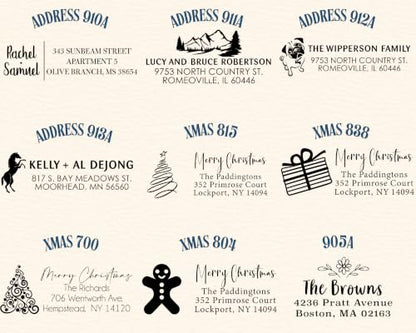 Custom Return Address Labels on a Roll, Personalized Mailing Labels, 2.5" x 0.75", Self-Adhesive Address Stickers, 50 to 500 Labels, Optional Clear Label Dispenser (Handwritten)