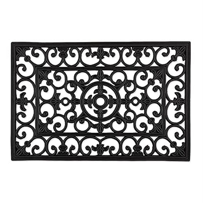 DII Rubber Doormats Collection All Weather, 18x30, Natural Wrought Iron - color: Natural Wrought Iron, size: 1'6" x 2'6" (Rectangular)