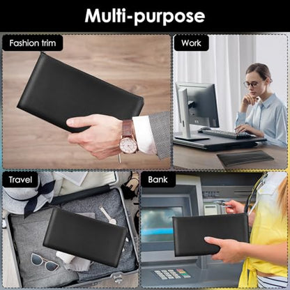 40 Pack Money Bags with Zipper PU Leather 11 X 6" Inch Deposit Cash Pouch