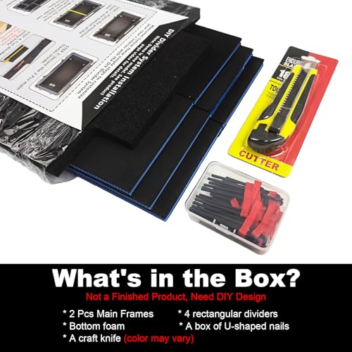 LAFENLIN UPGRADE DIY Divider System for Pelican 1510 Case, Customizable Organizer with U-Clips & Red Pull Tabs, Secure Foam Inserts for Tools, Camera, Medical, Tactical Gear (Case NOT Included)