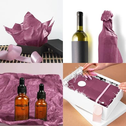 120 Sheets 14 x 20 Inch Burgundy Tissue Paper for Gift Bag Wrapping - color: Burgundy