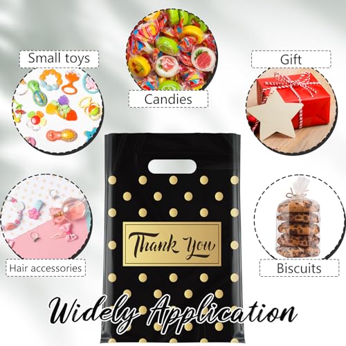 Jeyiour 300 Pcs Thank You Plastic Bags with Handles for business,Polka Dots - style: Polka Dots