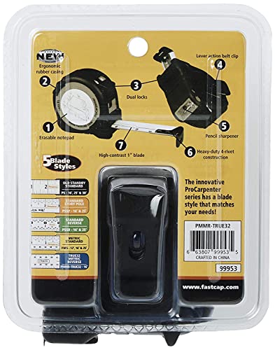 FastCap ProCarpenter True32 Metric Reverse Measuring Tape, 16' Length