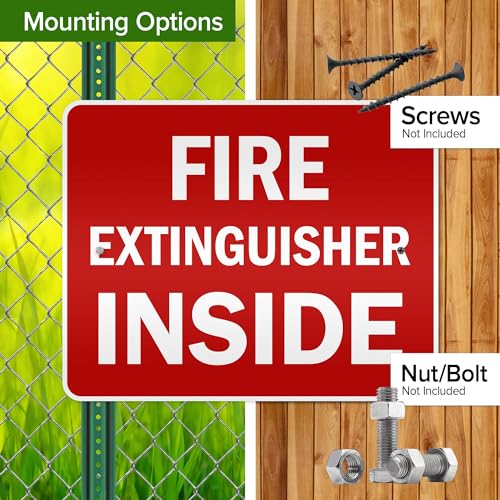 Fire Extinguisher Inside Sign, 24x30 Inches, 3M EGP Reflective .080 Aluminum, Fade Resistant, Made in USA by My Sign Center - size: 24x30 Reflective Aluminum