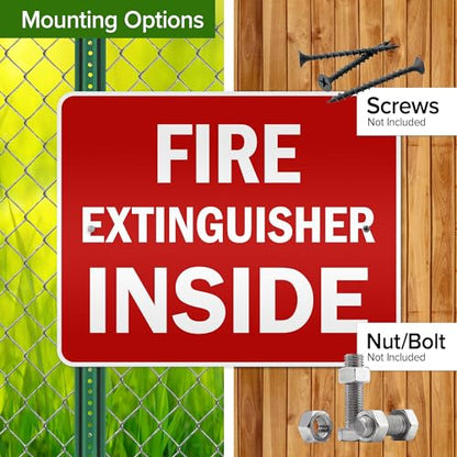 Fire Extinguisher Inside Sign, 24x30 Inches, 3M EGP Reflective .080 Aluminum, Fade Resistant, Made in USA by My Sign Center - size: 24x30 Reflective Aluminum