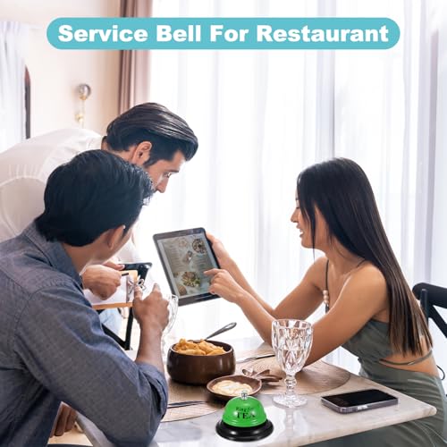 PATIKIL Desk Bell, 3.3" Service Call Bell Ringing, Tea, Green - color: Green(tea)