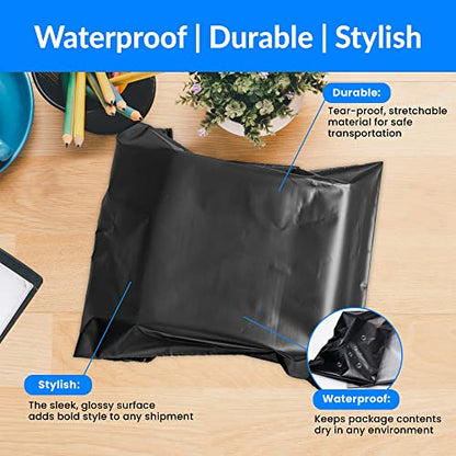 Reli. (110 Pcs) Poly Mailers 19x24", Black | Large Shipping Bags