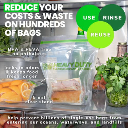 SMELLY PROOF Reusable Clear Odor-Proof Storage Bags - 10-Pack Bundle - Extra Large (12" x 16") & Large (10" x 8.5") - Barrier Technology - Made in the USA