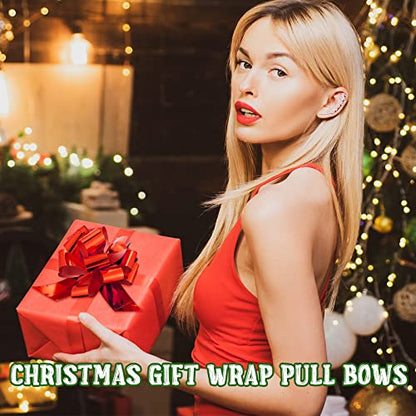 Chunyin 72 Pcs 5 Inch Pull Bows for Gift Wrapping Gift Bows, classic Color - color: Red, Gold, Green, Rose Red, Silver, Blue