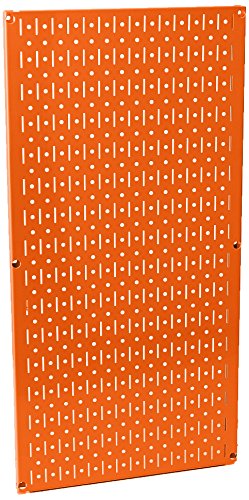 Wall Control Pegboard 32in x 16in Orange Metal Pegboard Tool Board Panel - color: Orange