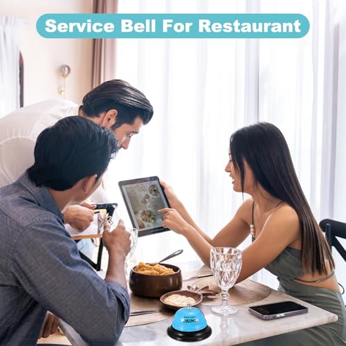 PATIKIL Desk Bell, 3.3" Service Call Bell Ringing, Drink, Blue - color: Blue(drink)