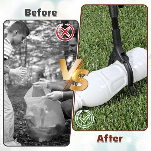 Gjinxi Pickup Sticks Reacher Tool 2 Pack 11" Telescoping Grabber with 360 Rotating Jaw & Hook, Anti-Slip Reachers and Grabbers for Seniors, Trash Picking, Surgery Recovery, Claw Grabber Pickup Tool