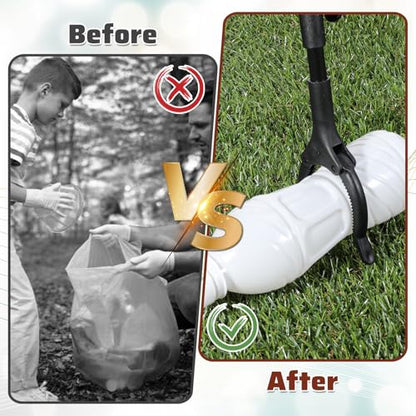Gjinxi Pickup Sticks Reacher Tool 2 Pack 11" Telescoping Grabber with 360 Rotating Jaw & Hook, Anti-Slip Reachers and Grabbers for Seniors, Trash Picking, Surgery Recovery, Claw Grabber Pickup Tool