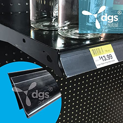 Gondola Shelf Label Strips 48" Snap-in Angled 1.25”H Price Tag Holder - size: 100 Pack