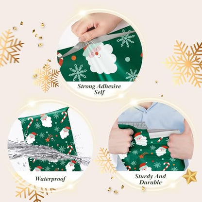 Fuxury Christmas Poly Mailers 10x13" 50Pcs,Cute Shipping Bags for Clothes - color: Green Christmas Santa, size: 10x13'' 50pcs