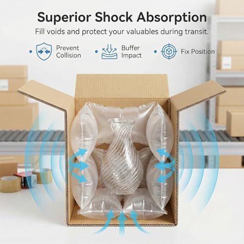 100 Pack Air Pillows for Shipping with Pump, Inflatable Air Bags