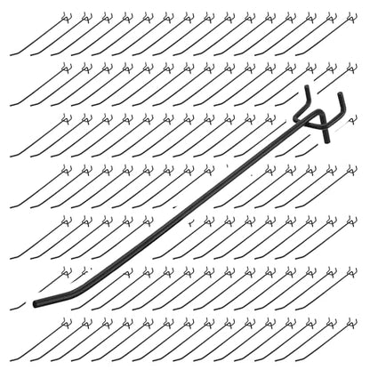 80 Pcs 4 Inch Black Pegboard Hooks Metal Hangers
