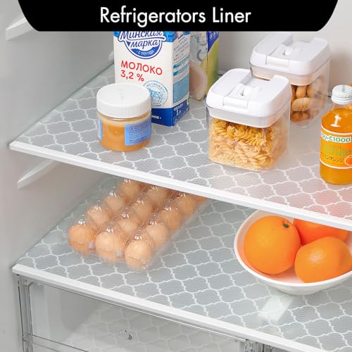 Cooyes Shelf Liner for Kitchen Cabinets, Non‑Adhesive Drawer Liner - color: Absolute White, size: 20"W x 360"L