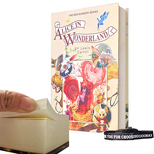 Real Paper Book Safe with 2 Keys,Hidden Metal Lock Box Featuring for Home Documents, and Caja Fuerte para Dinero-Alice - color: Yellow