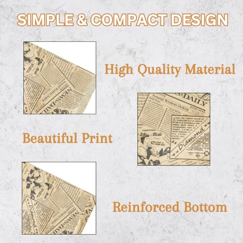 Novel Box 100 Pack Newsprint Kraft Print Flat Merchandise Bags 6x9 in - color: Newsprint Kraft, size: 6" x 9" Inches