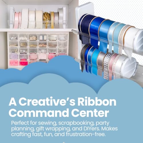 ArtBin Ribbon Storage Rack and Spool Holder, White - size: (Pack of 1)