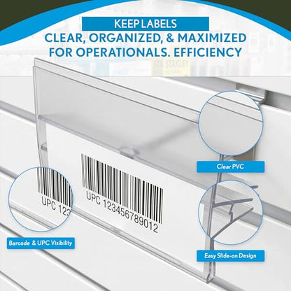 25 Pack Label Holder for Scan Plates on Display Hooks, Data-Tag Label Holders by Clip Strip