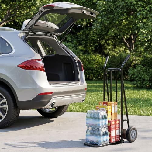 Goplus Hand Truck Dolly, Heavy Duty Metal Moving Dolly Cart - color: Black