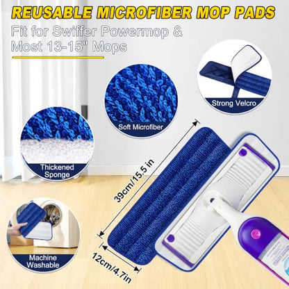 Wet Spray Mop for Floor Cleaning: Microfiber Mop for Hardwood Tile Laminate - color: Darkblue Yellow