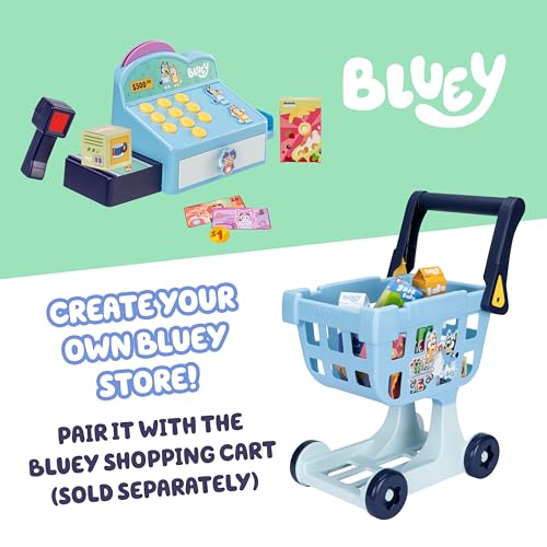 Bluey Cash Register Playset, Interactive Play Register with Scanner - style: Cash Register