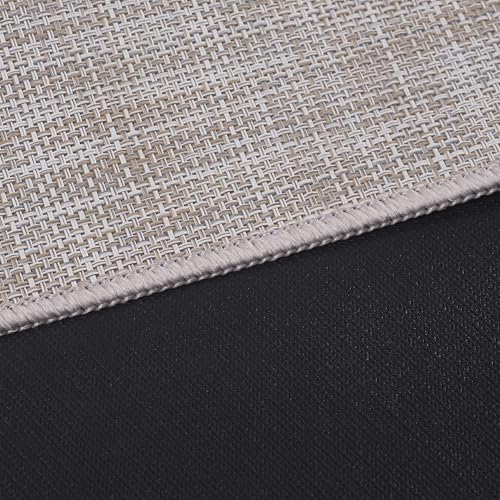 Office Chair Mat for Hardwood Floors,Thick Rubber Mat – Heavy Duty Anti-Slip Protection for Rolling Chairs, Home Office Desk Rug (Beige, 36"×48")