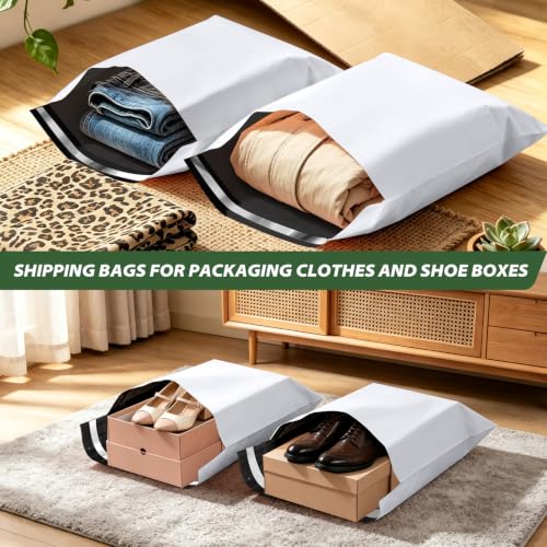 10Pack Thick Large Poly Mailers Bags 19x24 for Clothes and Small Bussiness - color: White, size: 10 Pack-19x24