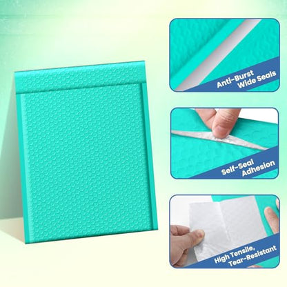 Fuxury Bubble Mailers 10x13 Inch Teal 25 Pack, Opaque Padded Envelopes - color: Teal, size: 10x13" 25PC