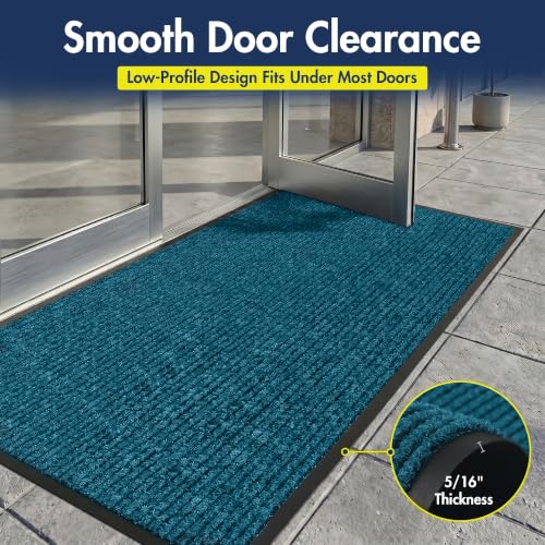 Notrax 109 Industrial Door Mat, 3' x 6' Blue, Made in the USA - color: Slate Blue, size: 3' x 6' (Rectangular)