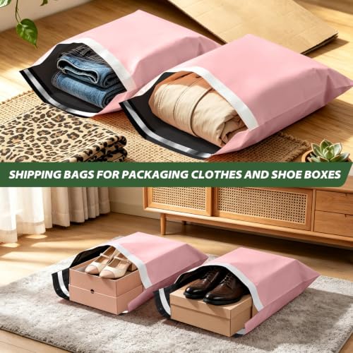 10Pack Thick Large Poly Mailers Bags 19x24 for Clothes and Small Bussiness - color: Pink, size: 10 Pack-19x24