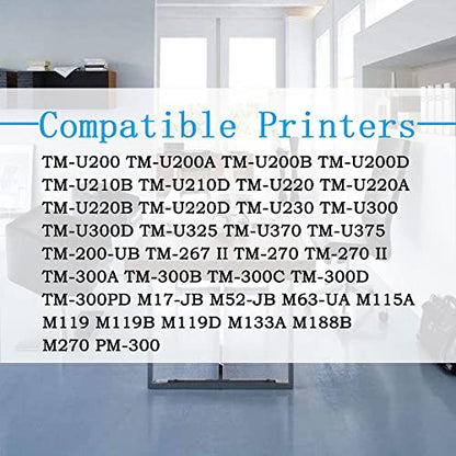 16-Pack ERC30 ERC-30 ERC 30 34 38 B/R Compatible with Ribbon Cartridge for use in ERC30 ERC34 ERC38 M270 PM-300 (Black and Red, Pos Ribbon)
