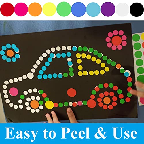 700 Pcs Colored Dot Stickers 3/4 Inch Circle Stickers Color Coding Labels
