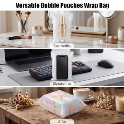 400Pcs Small Bubble Pouches Wrap, 4"x6" Clear Bubble Out Bag for Packing - size: 4"x6"-400P