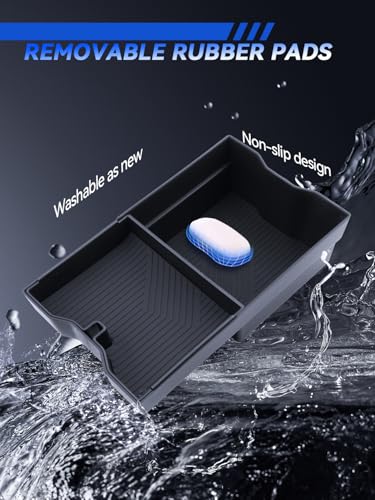 for RAV4 Center Console Organizer 2026 Toyota RAV4 (6th Gen) Hybrid/PHEV Accessories Armrest Tray Middle Storage Box Insert Container Durable ABS Plastic - size: for Toyota RAV4 2026