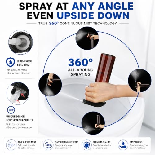 2 Pack 10oz/310ml 360° Reverse Plastic Spray Bottles - color: B-Brown