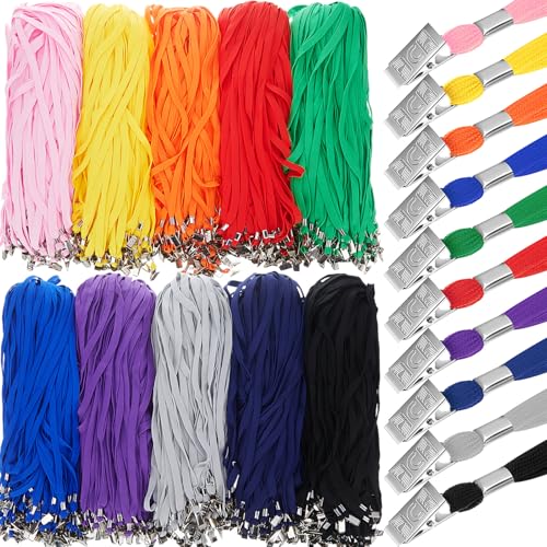 1000 Pack Bulk Lanyards for ID Name Badges Holder,Multi Color - color: Multi Color