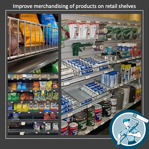 Wire Shelf Front Fence Guard Rail for Gondola Retail Shelves, 3"H x 48"L - color: Black