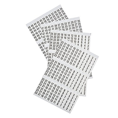 Klein Tools 56250 Wire Marker Book for Cable Management, Electric Panel Organization Wire Label Stickers, Numbered 1-48 - size: 1 Count (Pack of 1), style: Standard