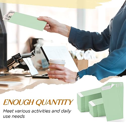 Fulmoon 500 Pcs Cash Envelopes Bulk,Light Green - color: Light Green