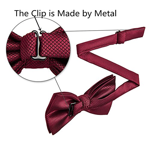 AUSKY 8 PACKS Elegant Adjustable Pre-tied Bow Ties for Men Boys (1&4&5&6&8 Pack for option) - color: C