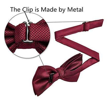AUSKY 8 PACKS Elegant Adjustable Pre-tied Bow Ties for Men Boys (1&4&5&6&8 Pack for option) - color: C