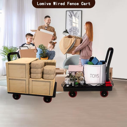 2IN1 42×26In Heavy Duty Platform Trucks Flatbed Carts - size: 42" L X 26" W