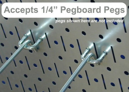 Wall Control Narrow Pegboard Rack 8in x 32in Red Metal Pegboard Runner Tool Board - color: Red